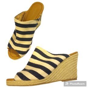 Lane Bryant wedge espadrilles with peek a boo toe